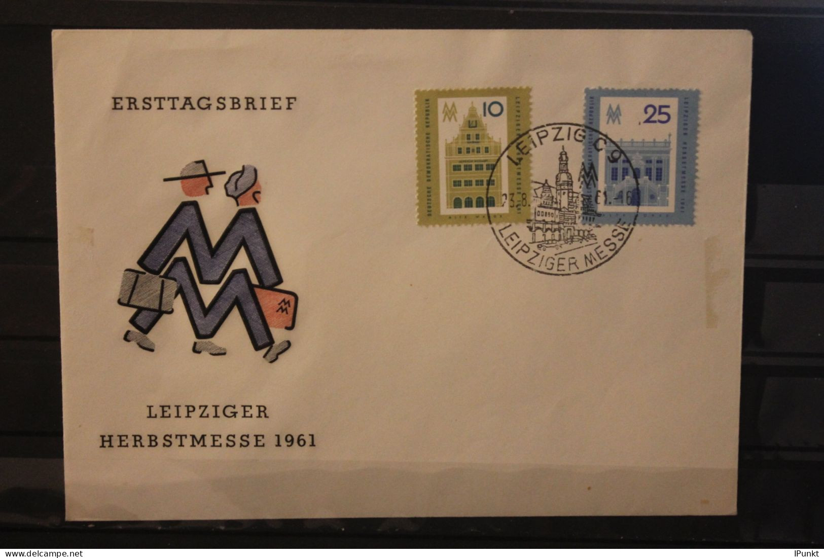 DDR 1961;  Leipziger Herbstmesse 1961, Messebrief; MiNr. 843-44 - Buste - Usati