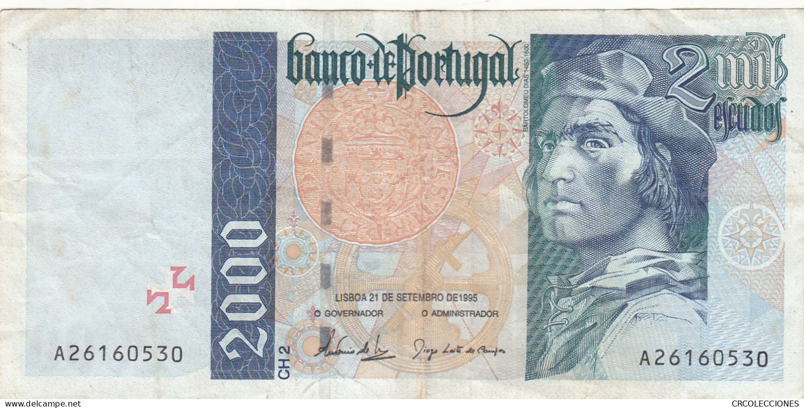 CRBX0218 BILLETE PORTUGAL 2000 ESCUDOS 1995 MBC- - Portugal