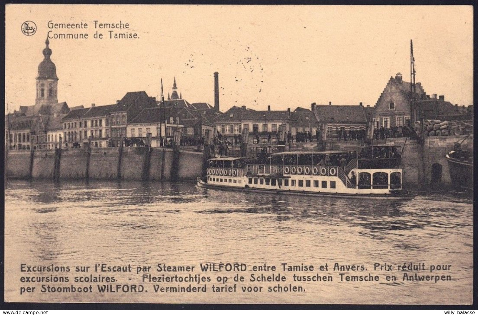 +++ CPA - Commune De TAMISE - TEMSE - Excursions Par Steamer Wilford  // - Temse