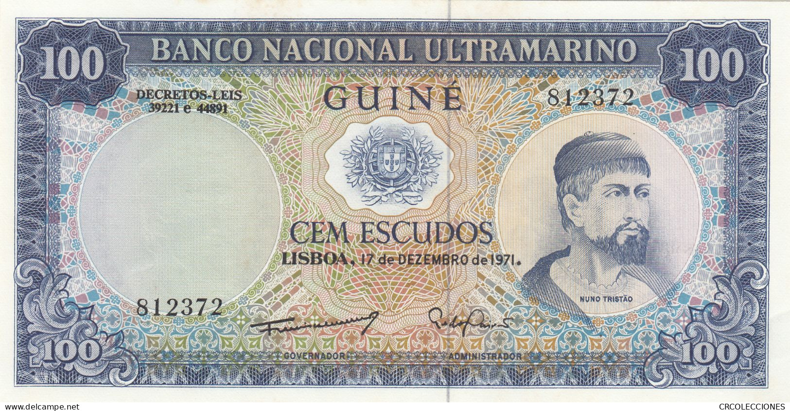 CRBX237 BILLETE GUINEA ECUATORIAL 100 ESCUDOS 1971 SIN CIRCULAR - Equatoriaal-Guinea