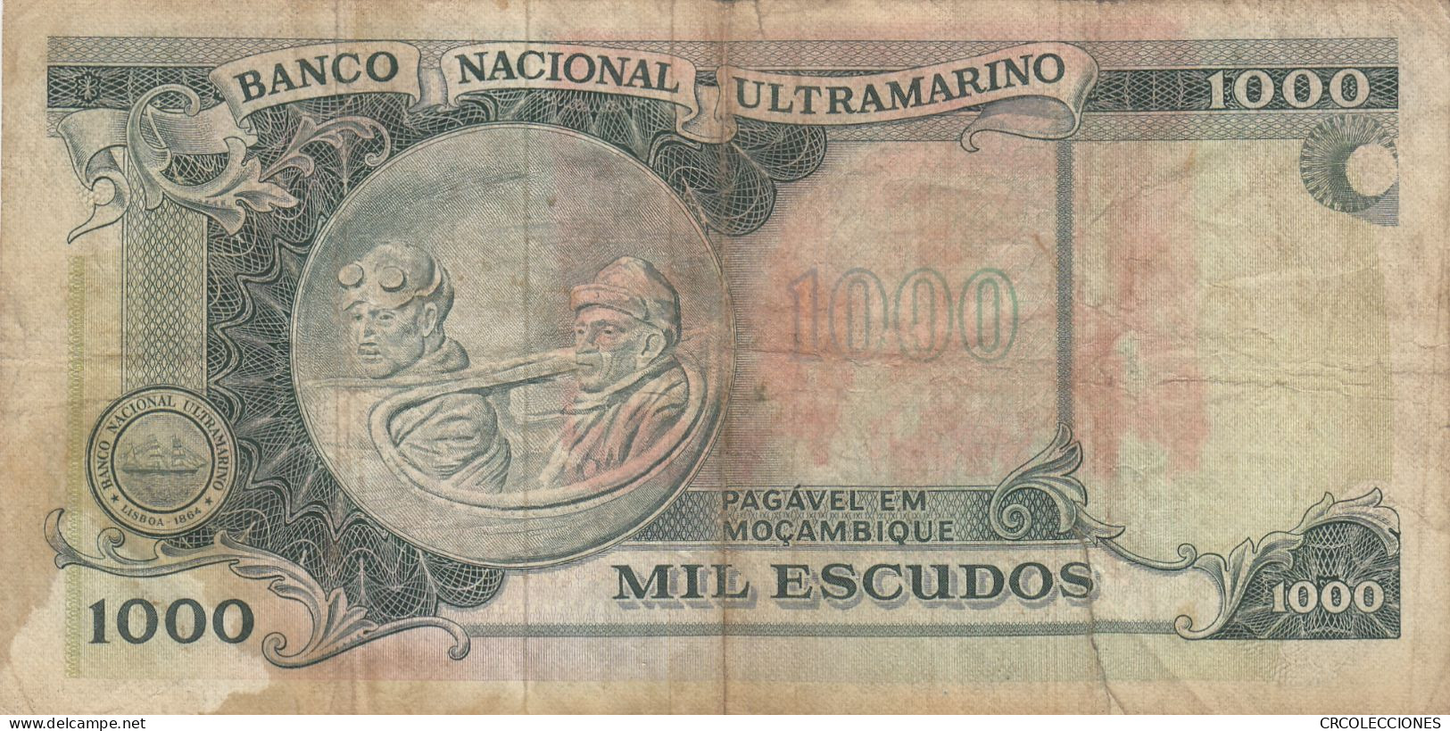 CRBX251 BILLETE MOZAMBIQUE 1000 ESCUDOS 1972 BC - Moçambique