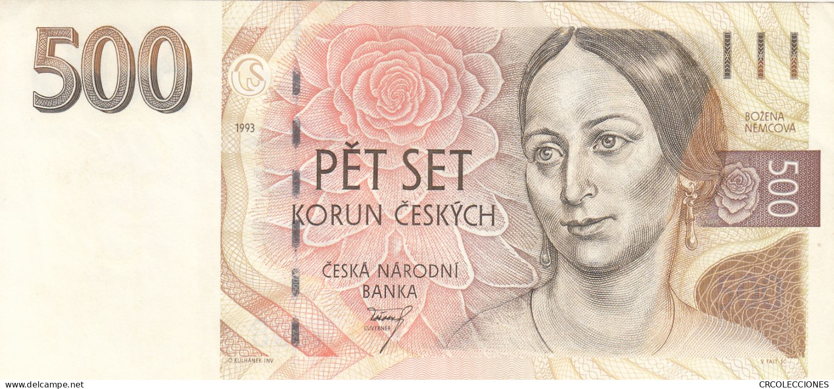 CRBX262 BILLETE REPUBLICA CHECA 500 KORUN 1993 MBC - Tsjechië