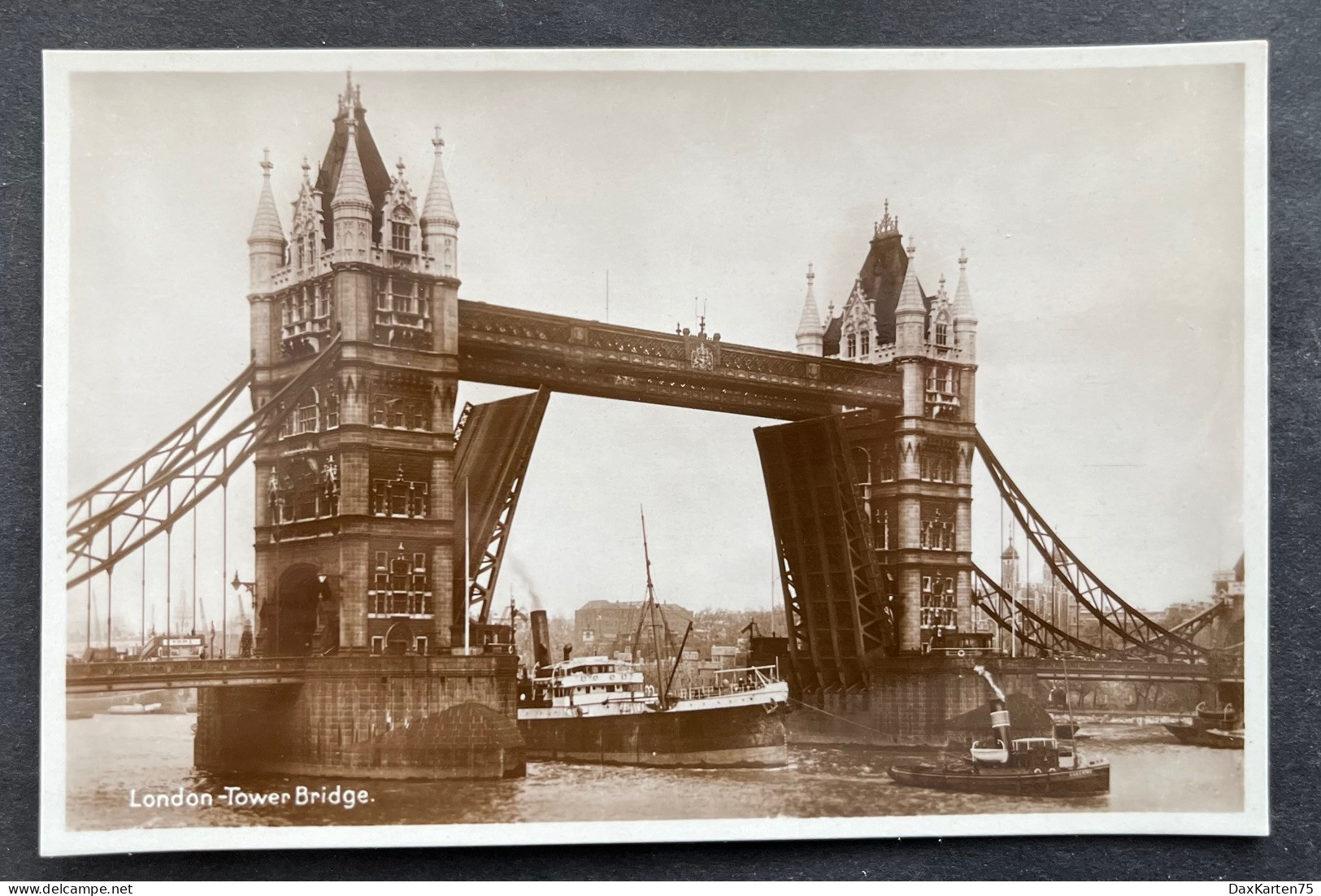 London Tower Bridge/ Ships/ Fotokarte - River Thames