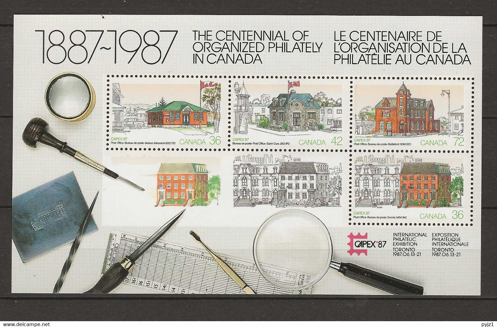 1987 MNH Canada Mi Block 6 Postfriis** - Blocs-feuillets