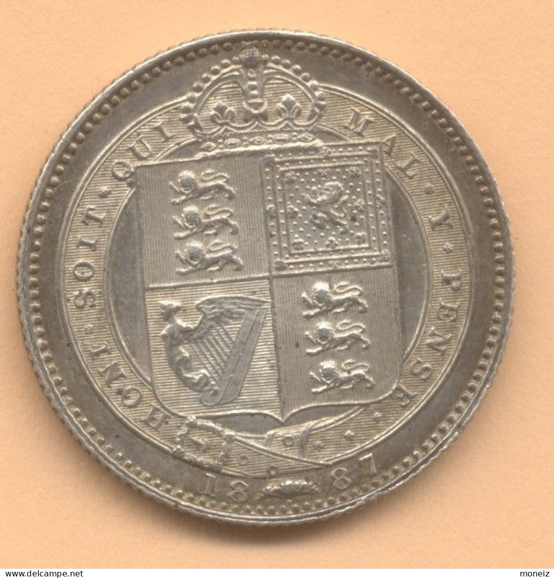 ROYAUME UNI 1 Shilling Victoria 1887 Argent/silver  Effigie Mince Du Jubilé - I. 1 Shilling