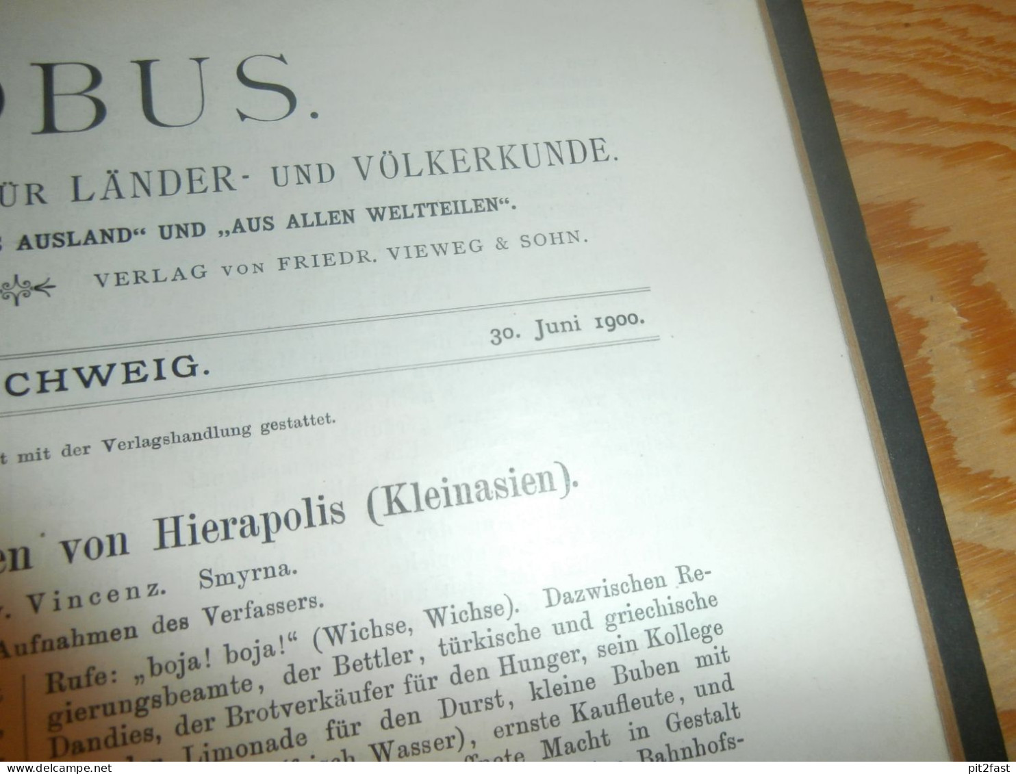 Völkerkunde Januar Bis Juni 1900 Gebundene GLOBUS Zeitschriften , Expedition , Kolonie , Reise , Berichte , Etnologie ! - 4. Neuzeit (1789-1914)