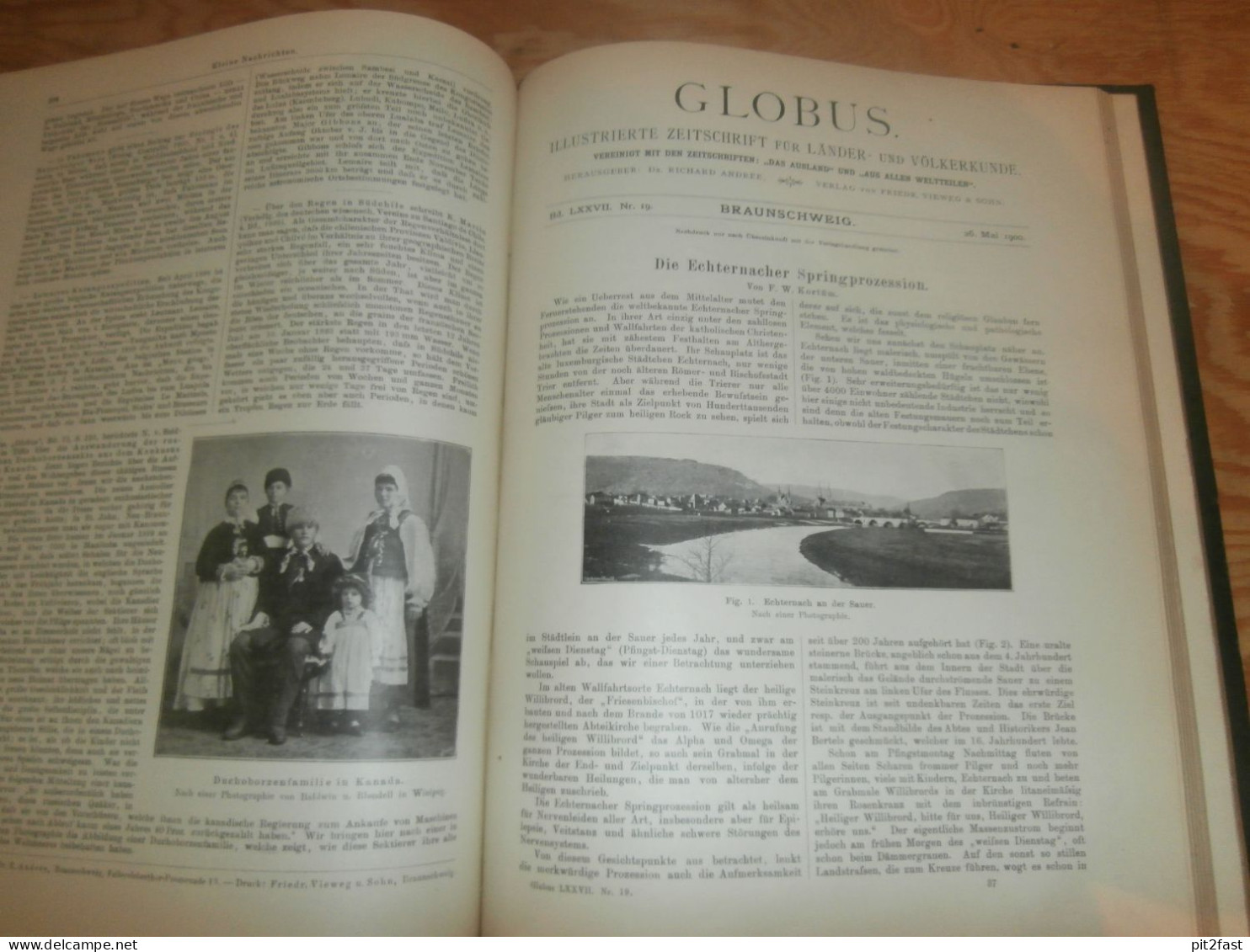 Völkerkunde Januar bis Juni 1900 gebundene GLOBUS Zeitschriften , Expedition , Kolonie , Reise , Berichte , Etnologie !