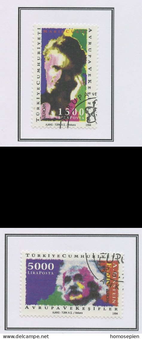 Turquie - Türkei - Turkey 1994 Y&T N°2765 à 2766 - Michel N°3017 à 3018 (o) - EUROPA - Used Stamps