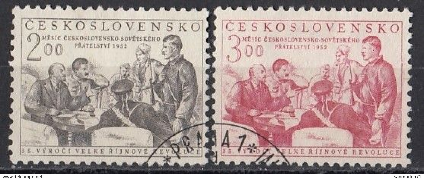 CZECHOSLOVAKIA 768-769,used,falc Hinged - Lenin