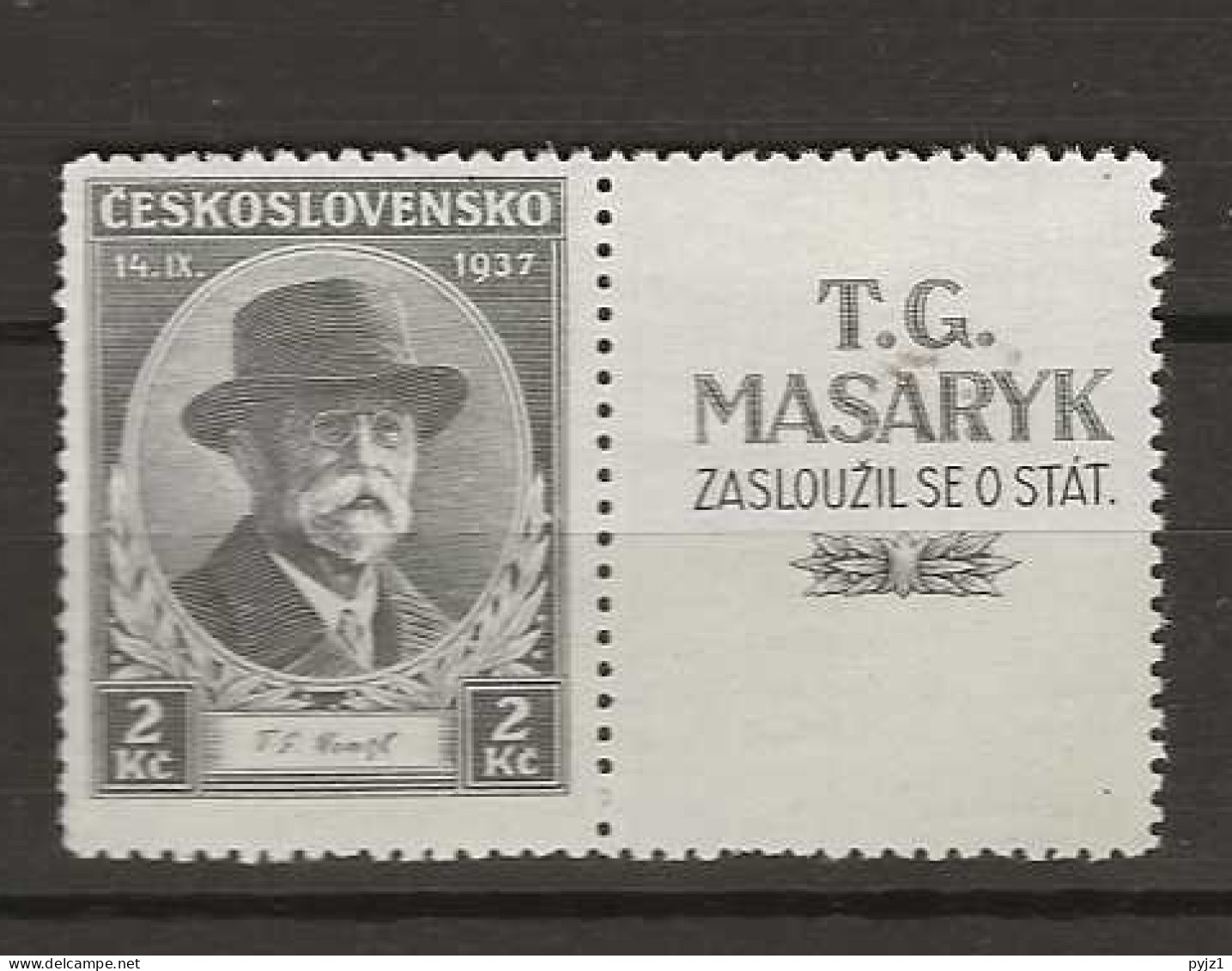 1937 MNH Tschechoslowakei, Mi 380 With Tab.postfris** - Nuovi