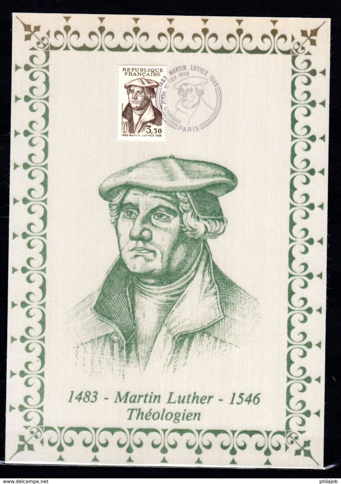 " MARTIN LUTHER " Sur Encart 1er Jour N°té / Soie Rare (417/1200) De 2003 Edit° A.M.I.S. N°YT 2256 Parf état FDC  SAISIR - Theologen