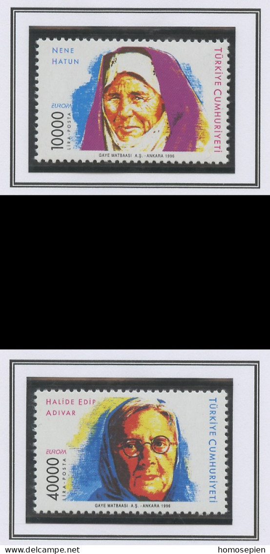 Turquie - Türkei - Turkey 1996 Y&T N°2818 à 2819 - Michel N°3074 à 3075 *** - EUROPA - Unused Stamps