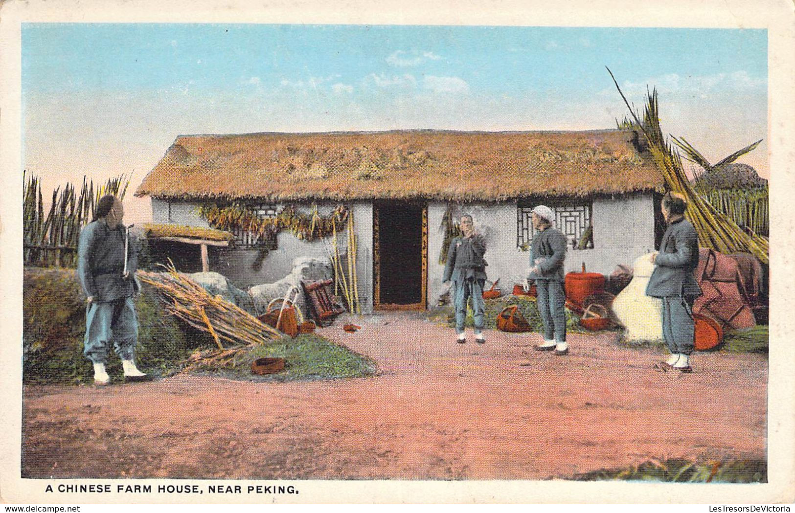Chine - A Chinese Farm House - Near Peking - Animé - Colorisé - Carte Postale Ancienne - China