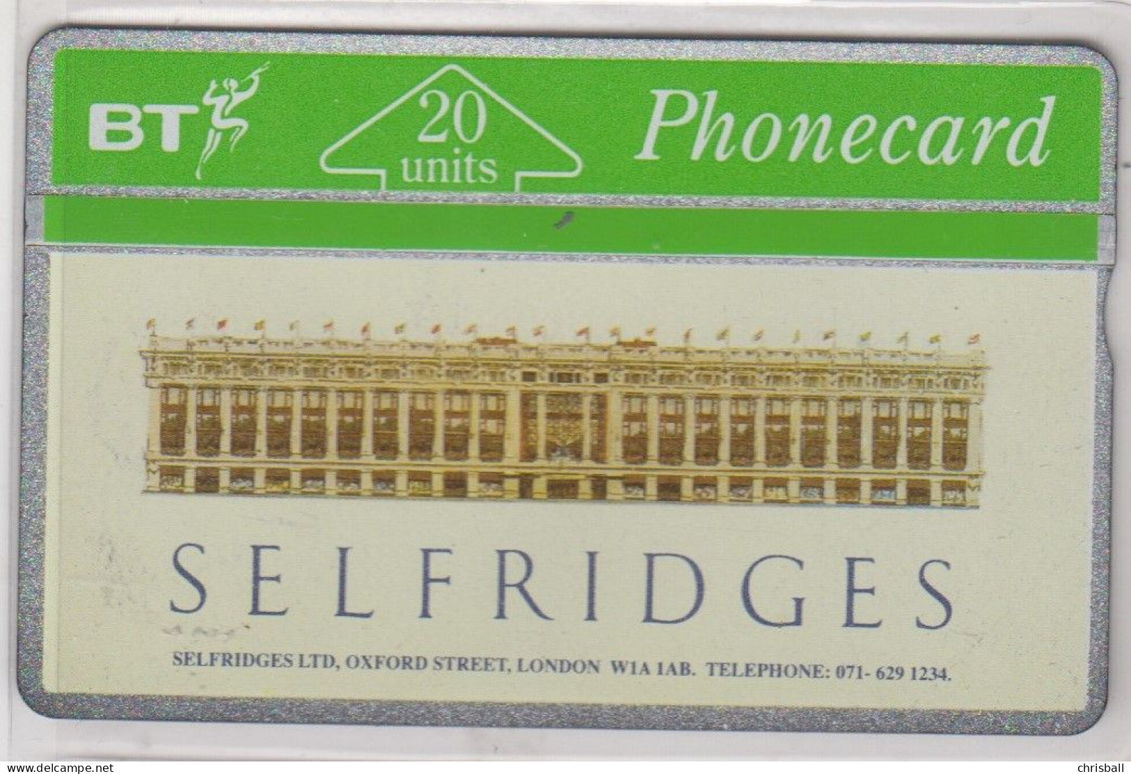 BT 20 Unit  - 'Selfridges'  Mint - BT Commemorative Issues