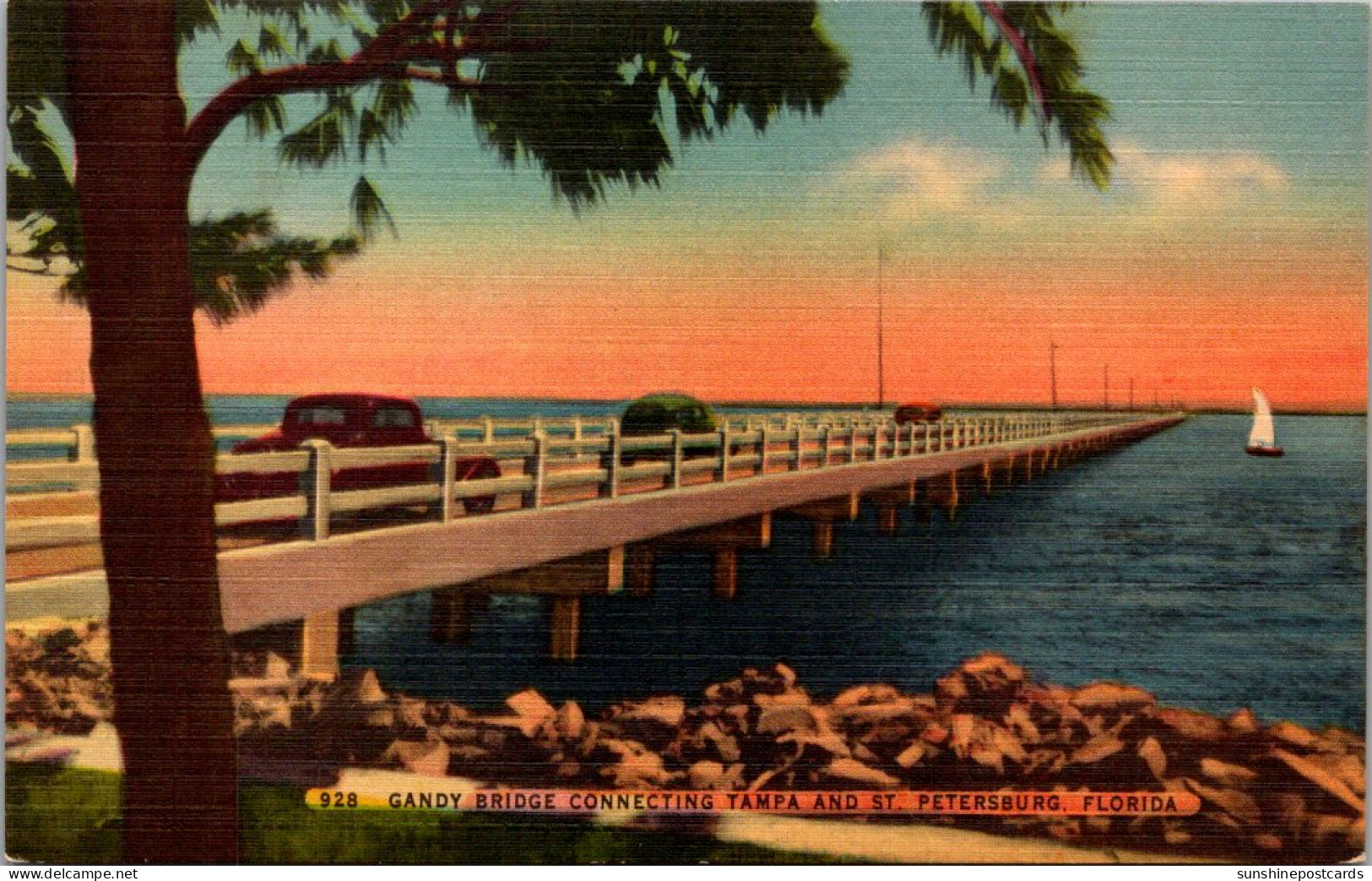 California The Gandy Bridge Connecting Tampa And St Petersburg  - Tampa