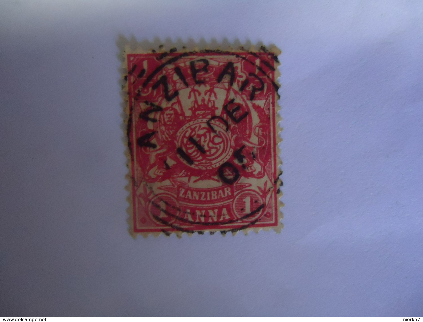 ZANZIBAR USED STAMPS  ARMS   WITH POSTMARK  ZANZIBAR 1905 - Zanzibar (1963-1968)