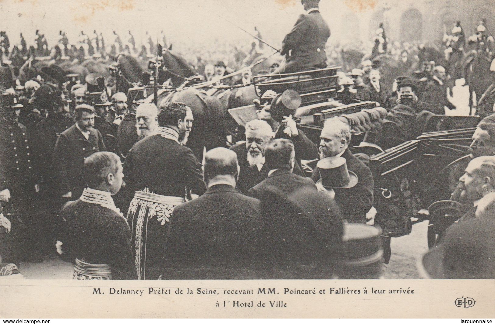 75004 - PARIS - Fête Du 18 Février 1913 - M. Delanney Préfet De La Seine Recevant MM.Poincaré Et Fallières à Leur .... - Personnages