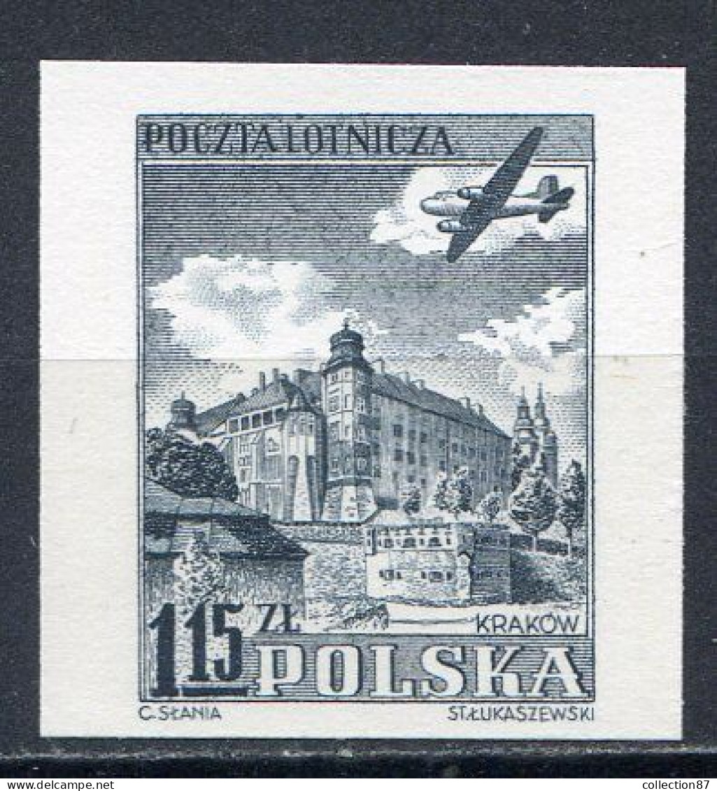 POLOGNE < ESSAI Yvert PA N° 36 < AVION SURVOLANT CRACOVIE - Prototype De Gravure - Plaatfouten & Curiosa