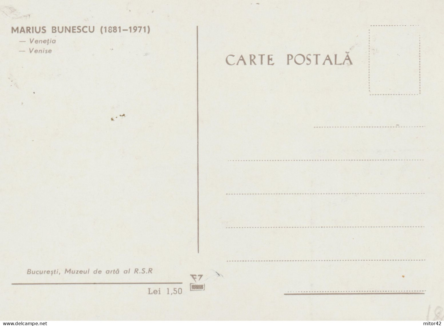 18-Tematica Saluti Da "Italia Nel Mondo": Romania-1972-Venezia-Cartolina Maximum Con Annullo Speciale - Souvenir De...