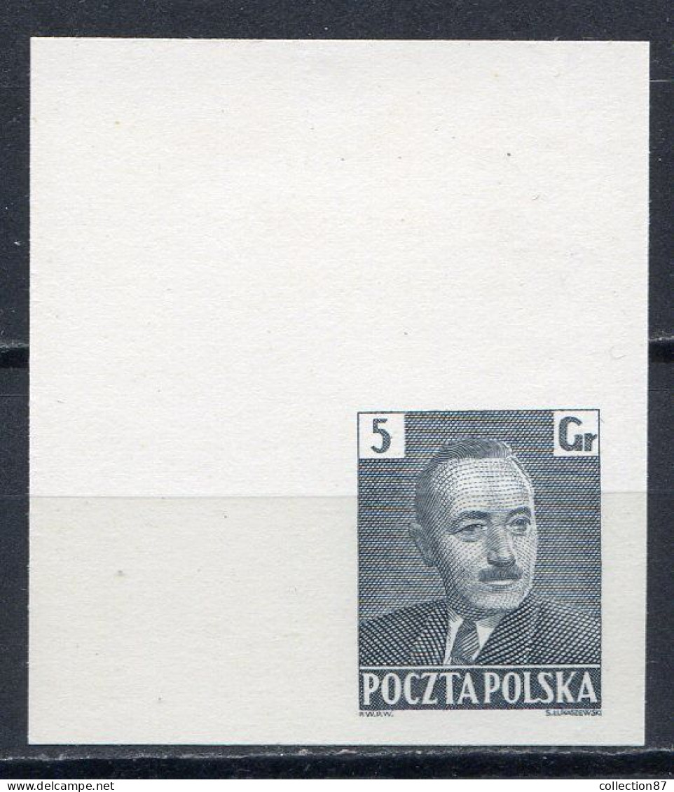 POLOGNE < ESSAI Yvert N° 589 < PRESIDENT BIERUT - Prototype De Gravure - Plaatfouten & Curiosa