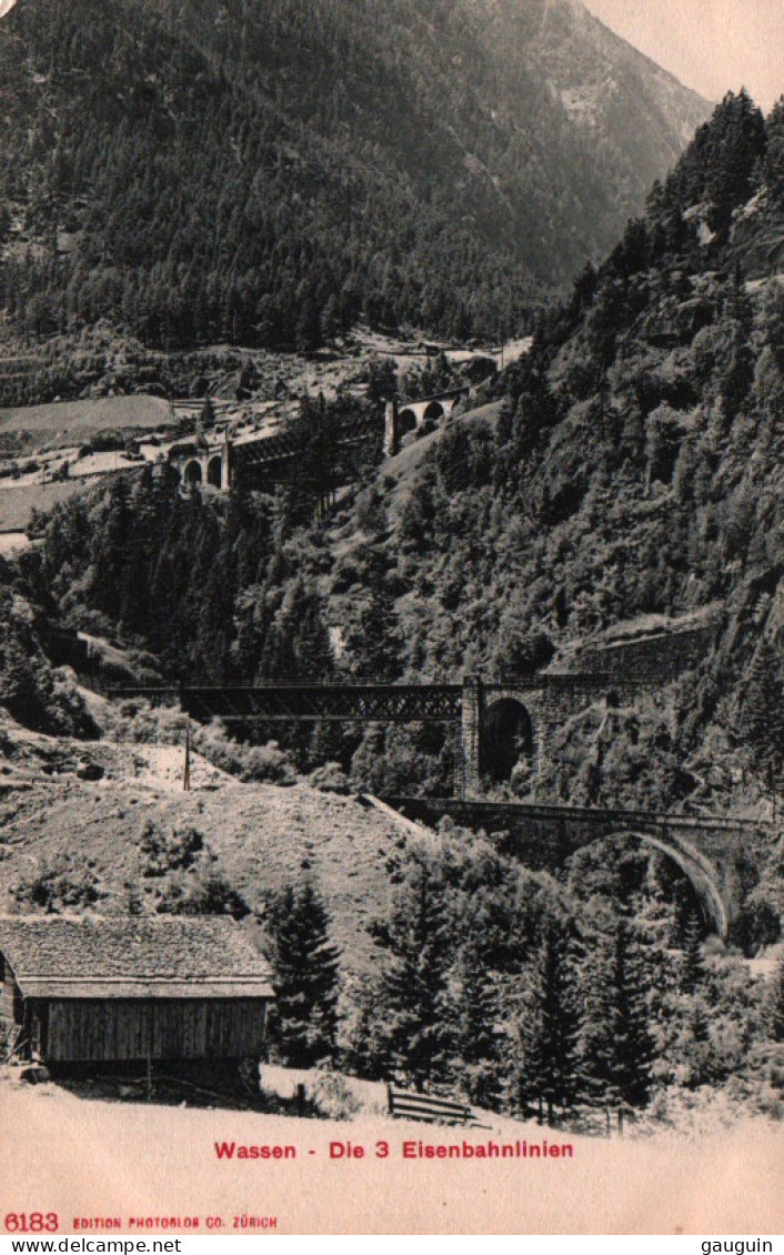 CPA - WASSEN - Panorama Des 3 Ponts De Chemin De Fer ... Edition Photoglob - Wassen