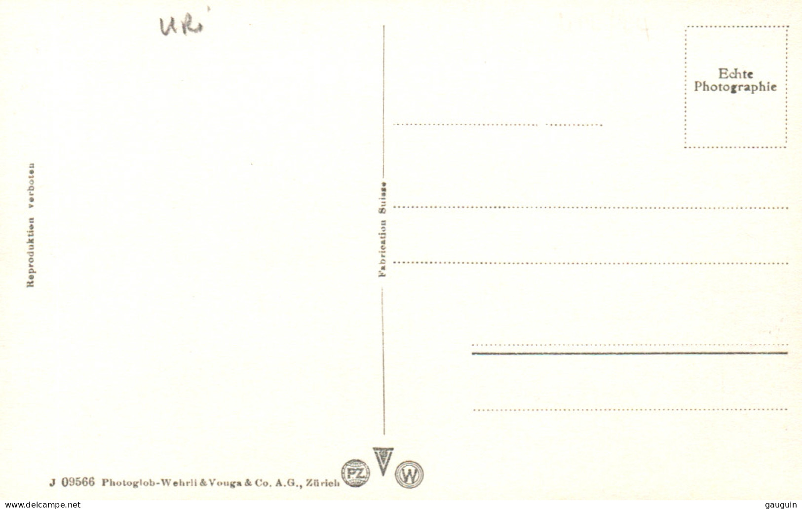 CPA - STAUSEE - PFAFFENSPRUNG BEI WASSEN - Edition Photoglob Wehrli AG / N° 9566 - Wassen