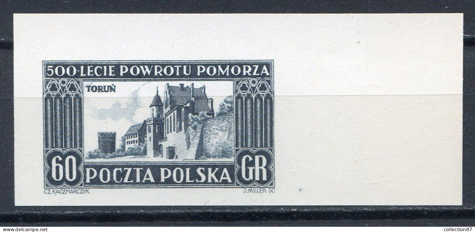 POLOGNE < ESSAI Yvert N° 779 - 5e CENTENAIRE Du RETOUR De La POMERANIE - Prototype De Gravure - Varietà E Curiosità