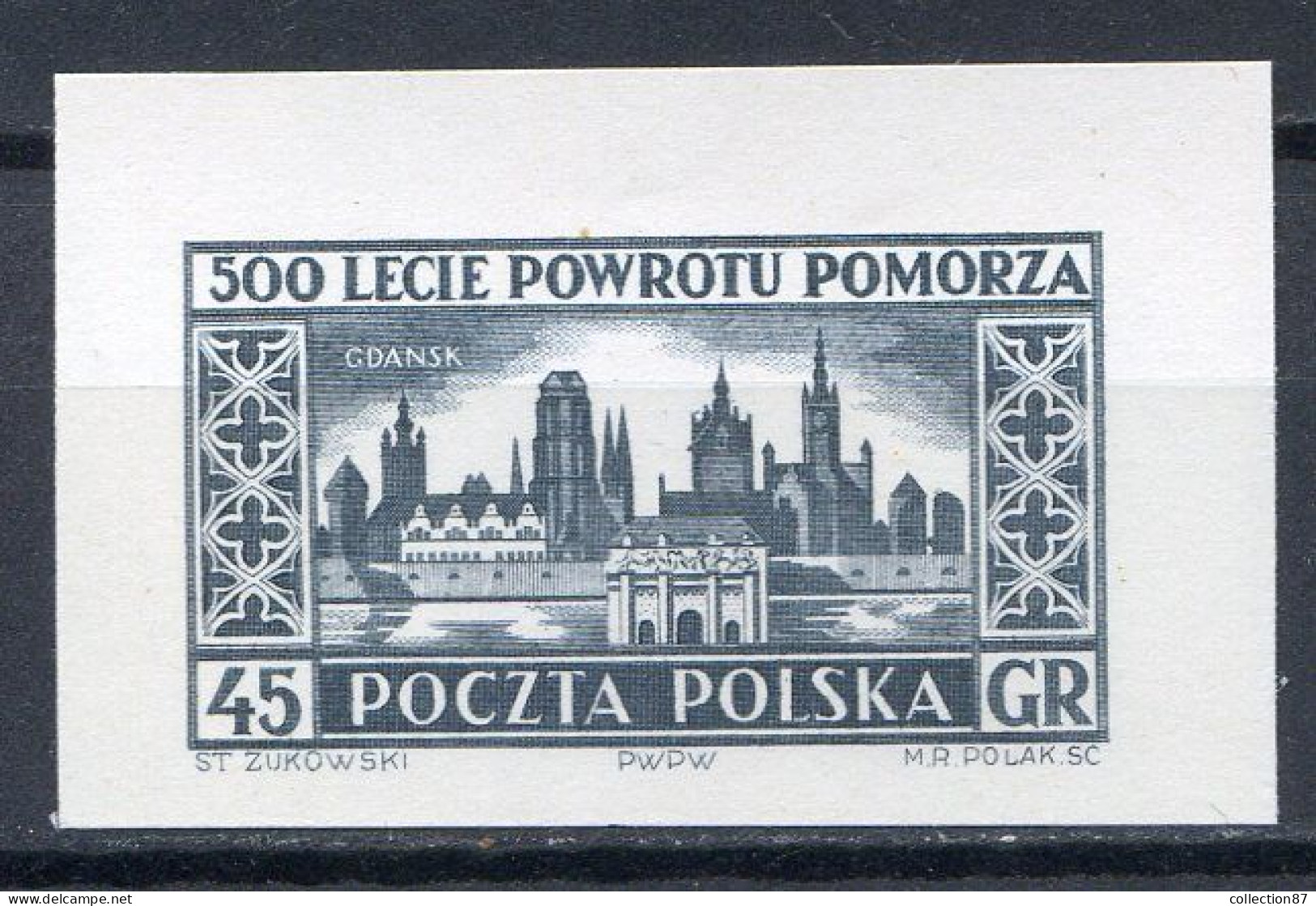 POLOGNE < ESSAI Yvert N° 781 - 5e CENTENAIRE Du RETOUR De La POMERANIE - Prototype De Gravure - Variétés & Curiosités