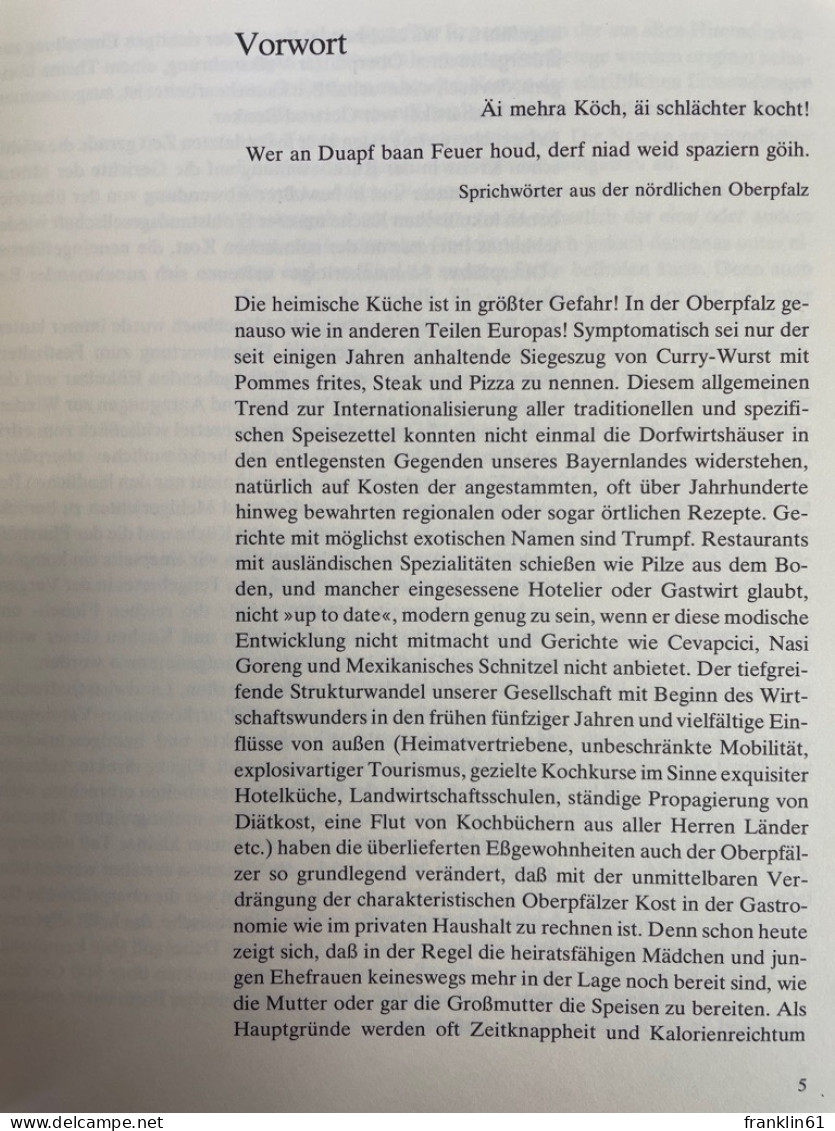 Oberpfälzer Kost : Aus Bauern-, Bürger- Und Pfarrhäusern. - Food & Drinks