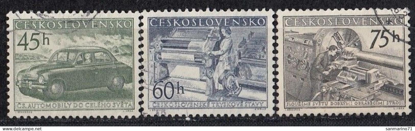 CZECHOSLOVAKIA 899-901,used,falc Hinged - Usines & Industries