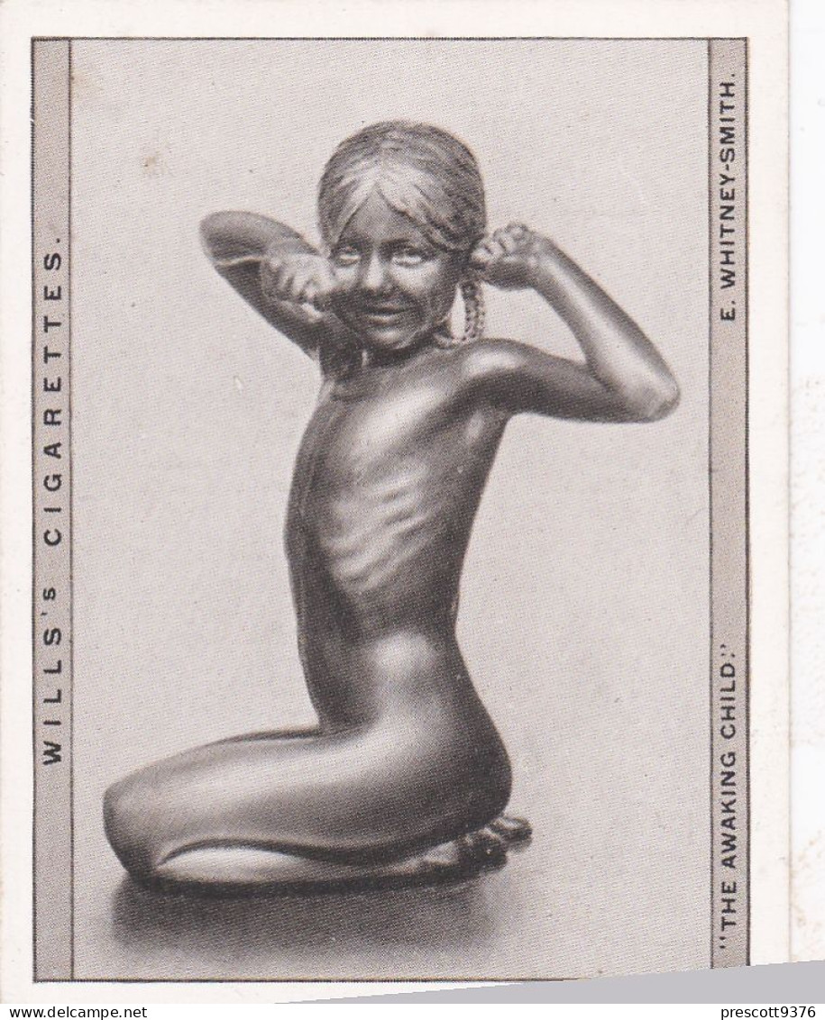 Modern British Sculpture 1928 - 30 The Awakening Child  - Wills Cigarette Card - Original Card - Large Size - Wills