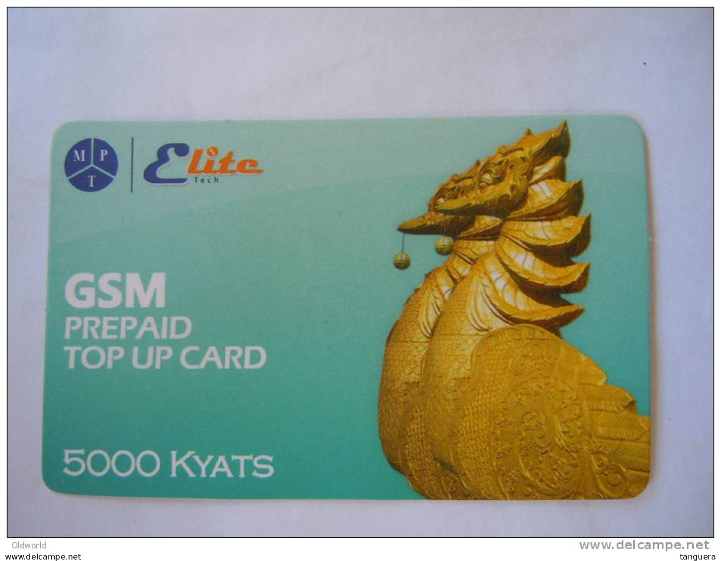 Myanmar Birmanie Burma Birma Hinta (bird) Elite Tech 5000 Kyats Mobile GSM Prepaid TOP UP Card EXP: 20.06.2013 - Myanmar (Burma)