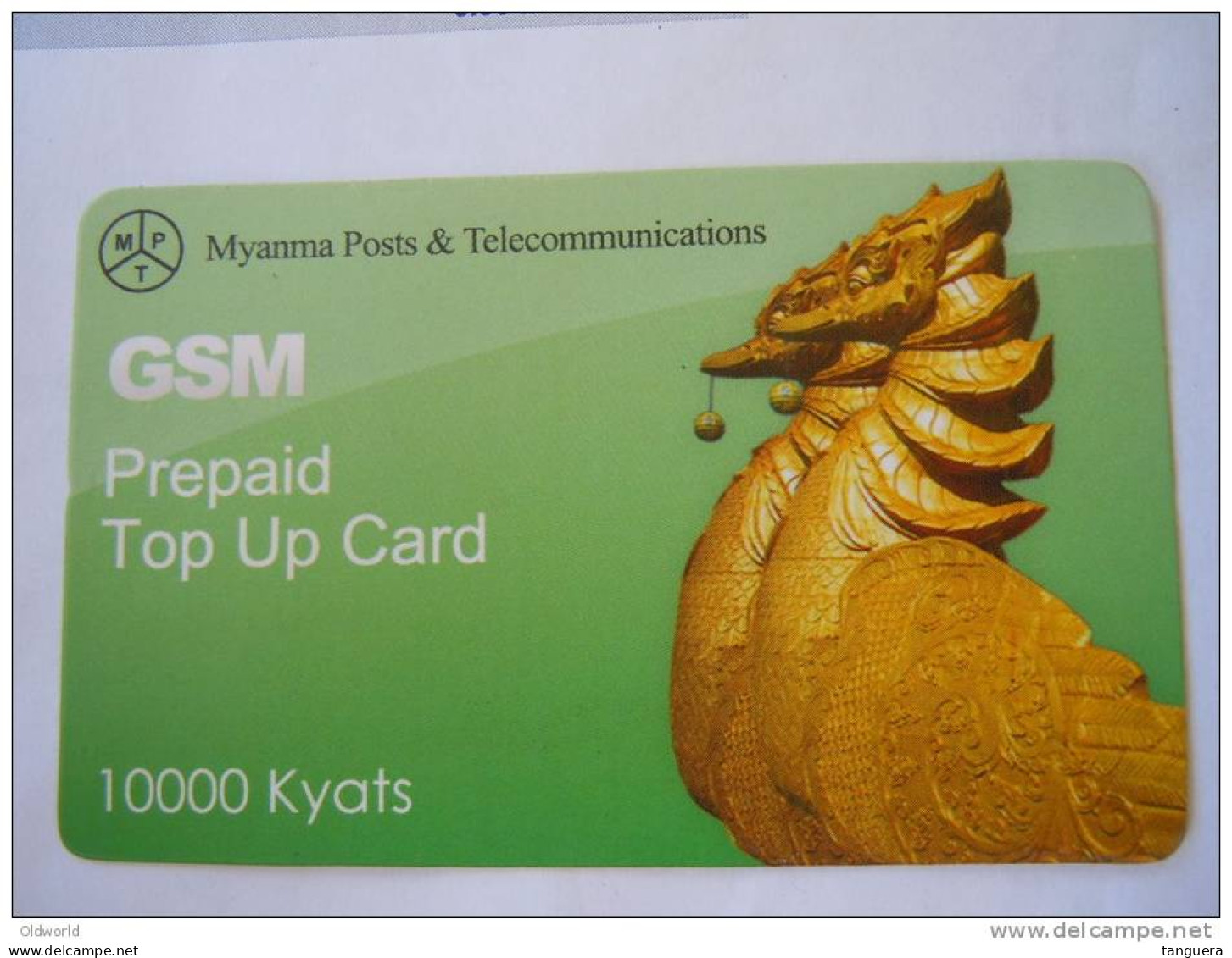 Myanmar Birmanie Burma Birma Hinta (bird) Elite Tech 10000 Kyats Mobile GSM Prepaid TOP UP Card EXP: 21.05.2013 - Myanmar