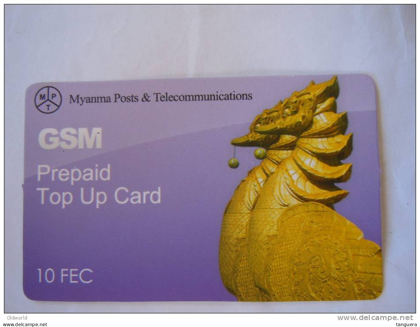 Myanmar Birmanie Burma Birma Hinta (bird) Elite Tech 10 FEC Mobile GSM Prepaid TOP UP Card EXP: No Date - Myanmar (Burma)