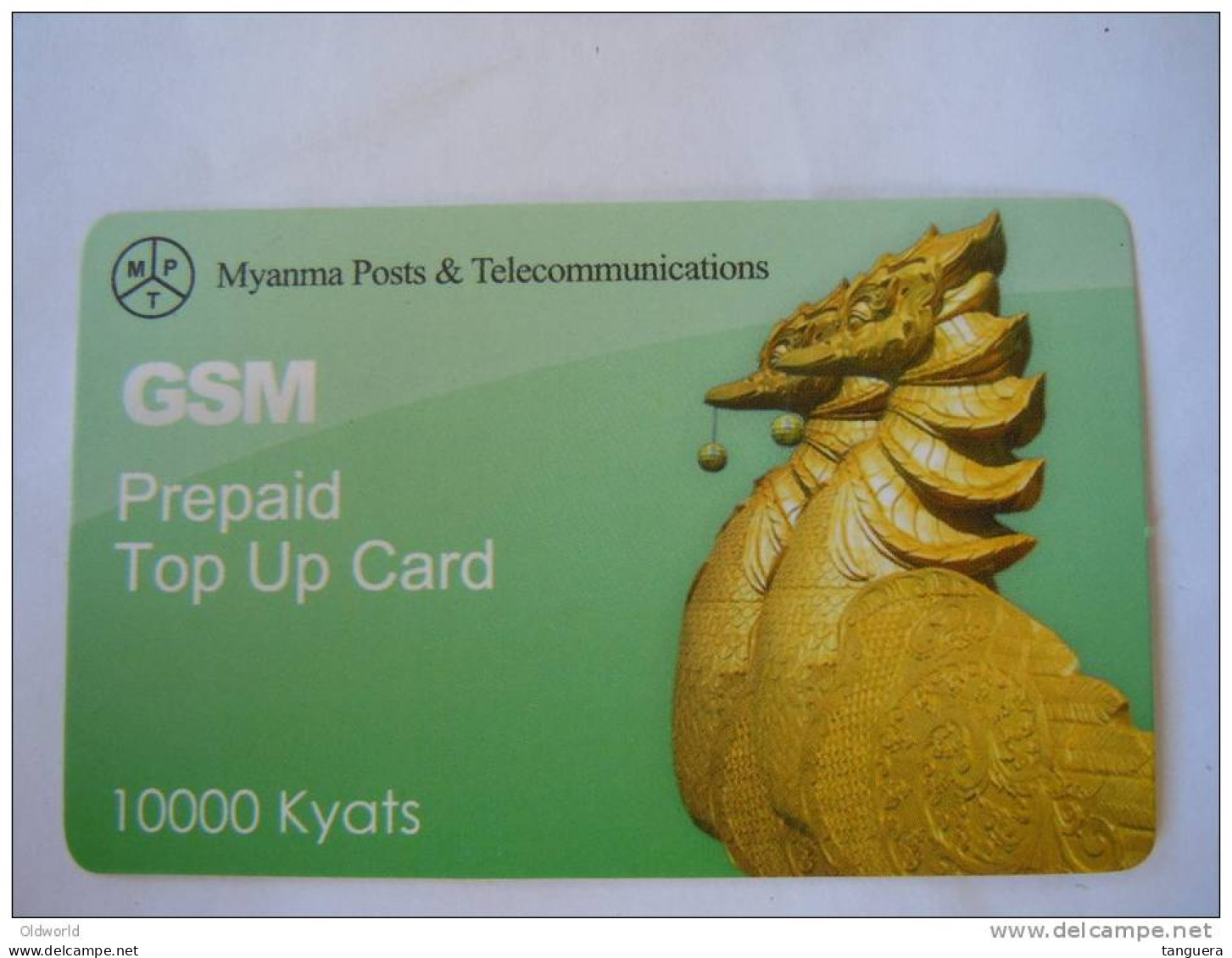 Myanmar Birmanie Burma Birma Hinta (bird) Elite Tech 10000 Kyats Turquoise Mobile GSM Prepaid TOP UP Card EXP: No Date - Myanmar