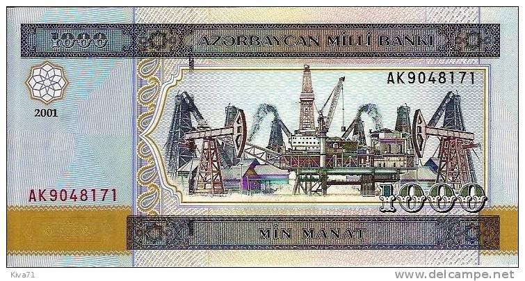 1000 Manat   "AZERBAÏDJAN" 2001  UNC         Ro 5 - Azerbaïjan