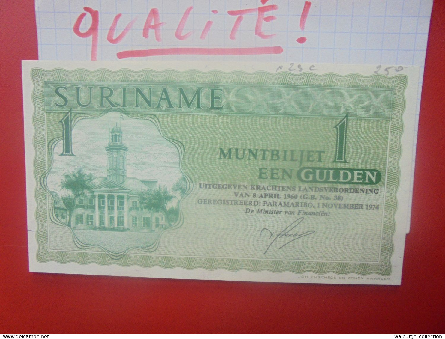 SURINAM 1 GULDEN 1969 Peu Circuler BELLE QUALITE (B.30) - Suriname