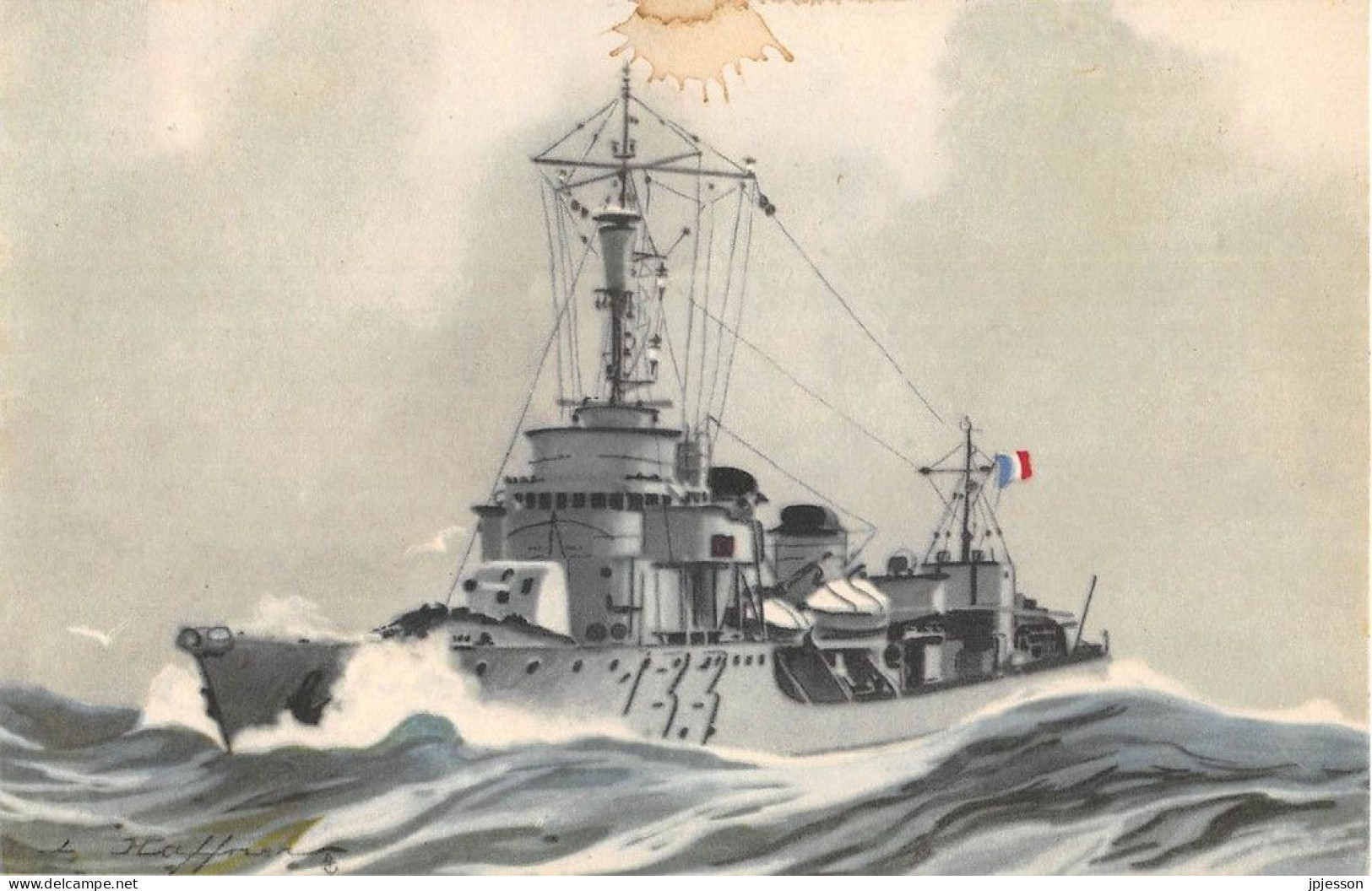 ILLUSTRATEUR - HAFFNER - MARINE - TORPILLEUR "BOMBARDE" - LIGUE MARITIME ET COLONIALE - Haffner