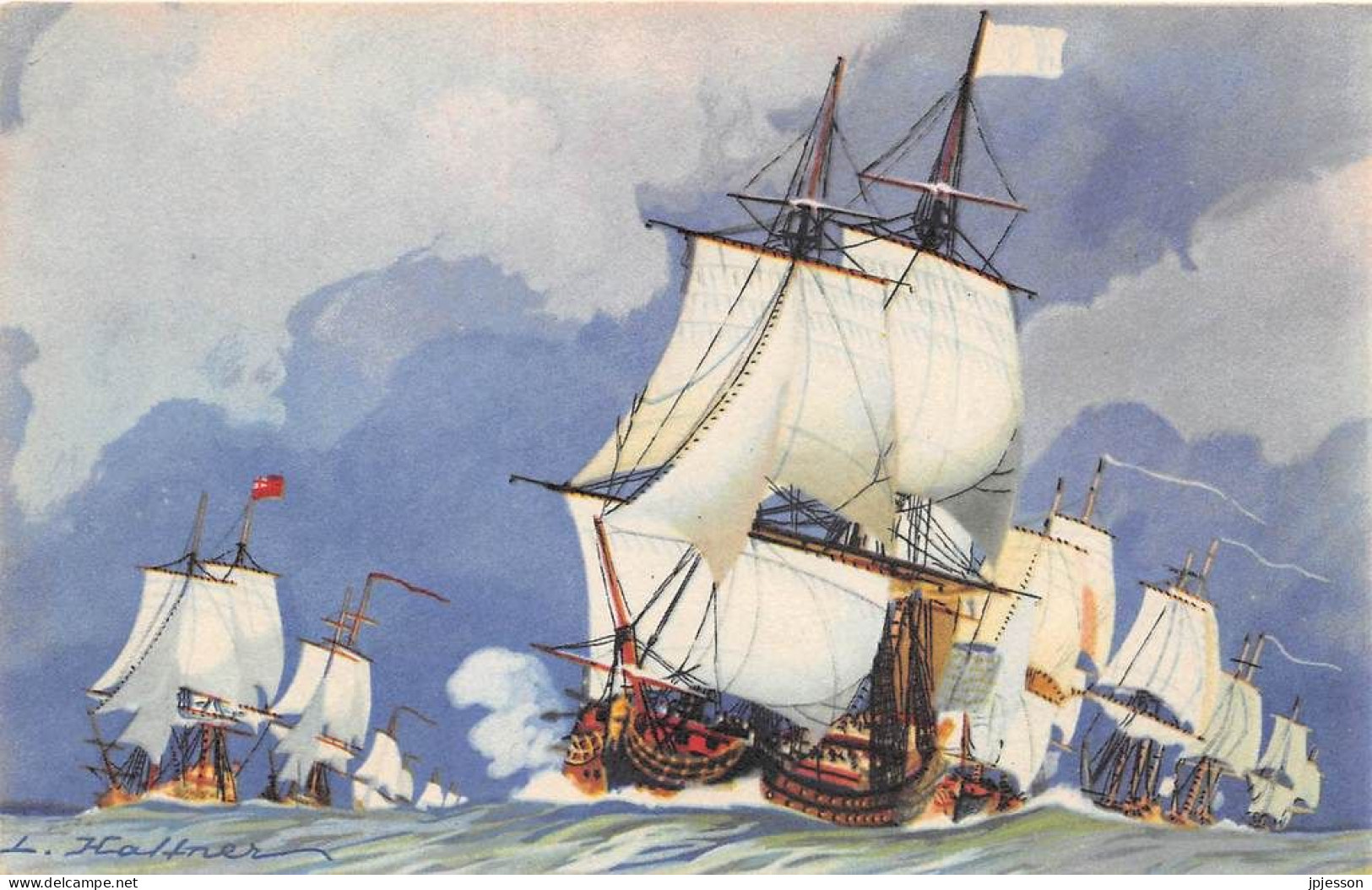 ILLUSTRATEUR - HAFFNER - MARINE - "VAISSEAUX - LA LIGNE DE BATAILLE" - LIGUE MARITIME ET COLONIALE - Haffner