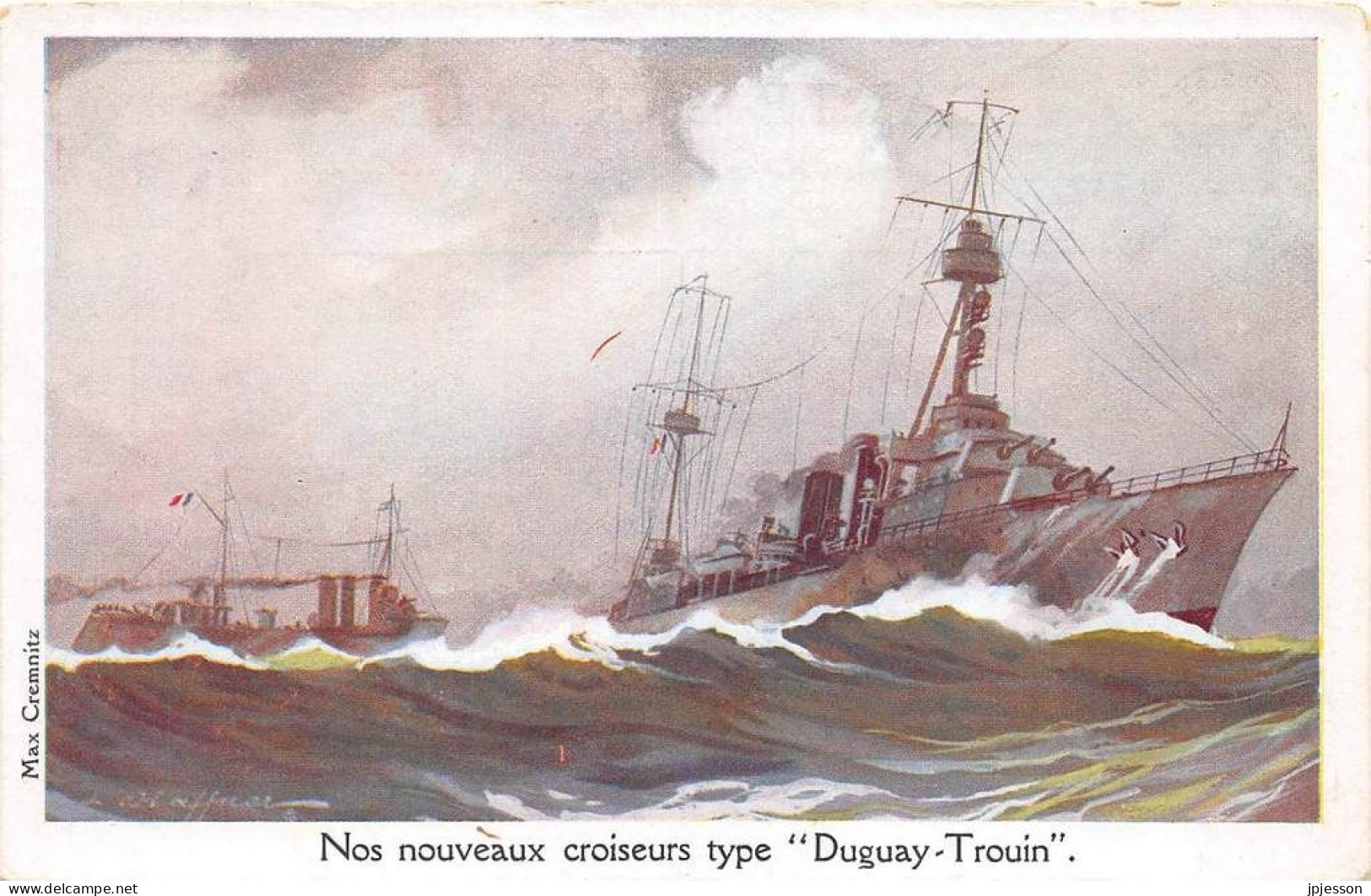 ILLUSTRATEUR - HAFFNER - MARINE - NOS NOUVEAUX CROISEURS TYPE "DUGUAY-TROUIN" - LIGUE MARITIME ET COLONIALE - Haffner