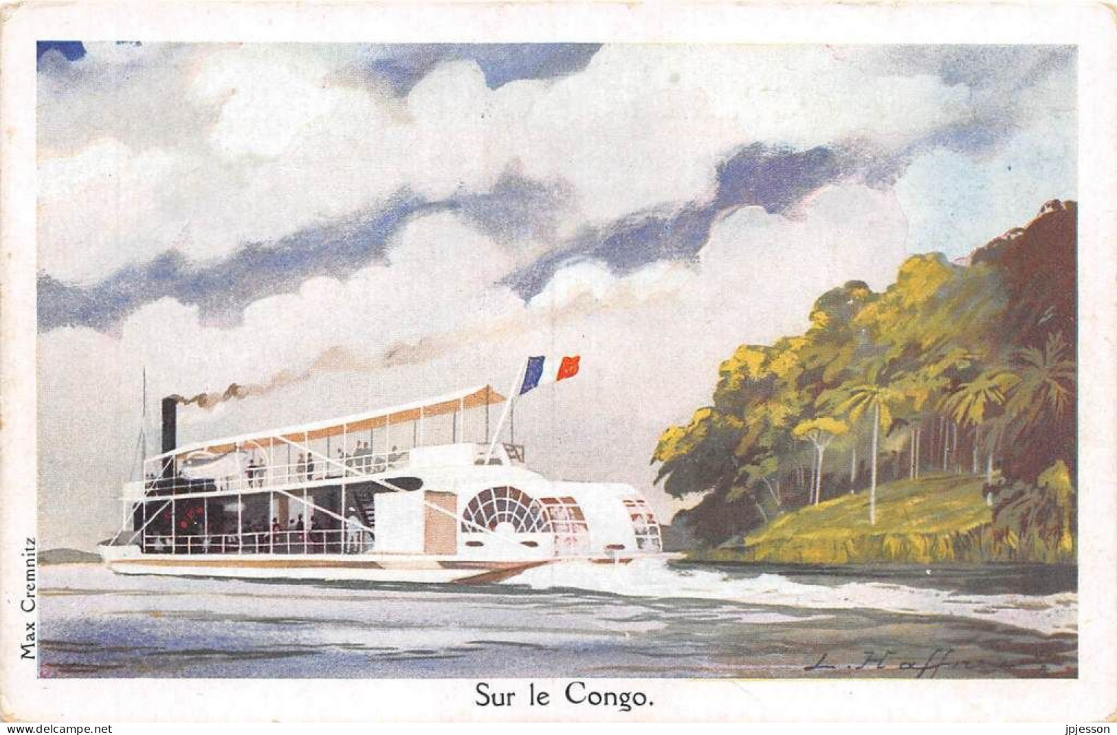 ILLUSTRATEUR - HAFFNER - MARINE - "SUR LE CONGO" - LIGUE MARITIME ET COLONIALE - Haffner