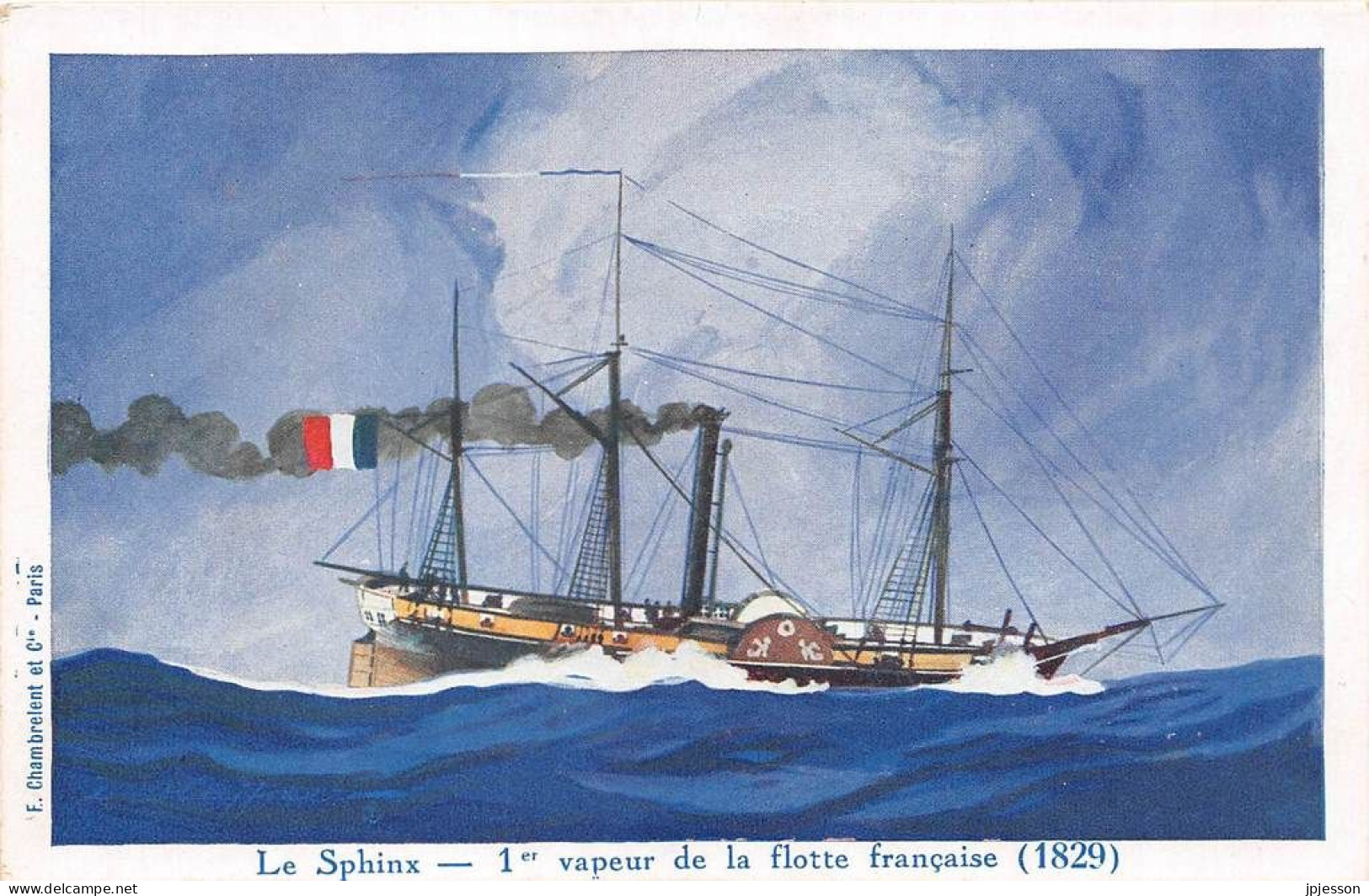 ILLUSTRATEUR - HAFFNER - MARINE - "LE SPHINX - 1° VAPEUR DE LA FLOTTE FRANCAISE" - LIGUE MARITIME ET COLONIALE - Haffner