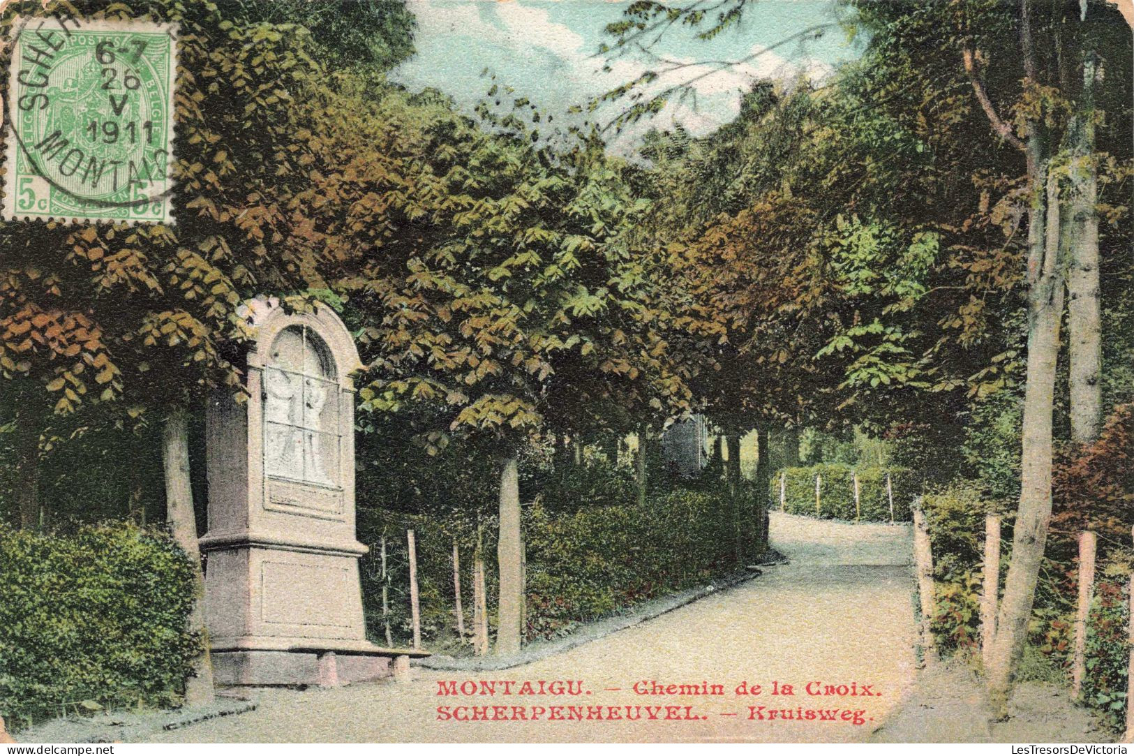 BELGIQUE - Montaigu - Chemin De La Croix - Colorisé - Carte Postale Ancienne - Leuven