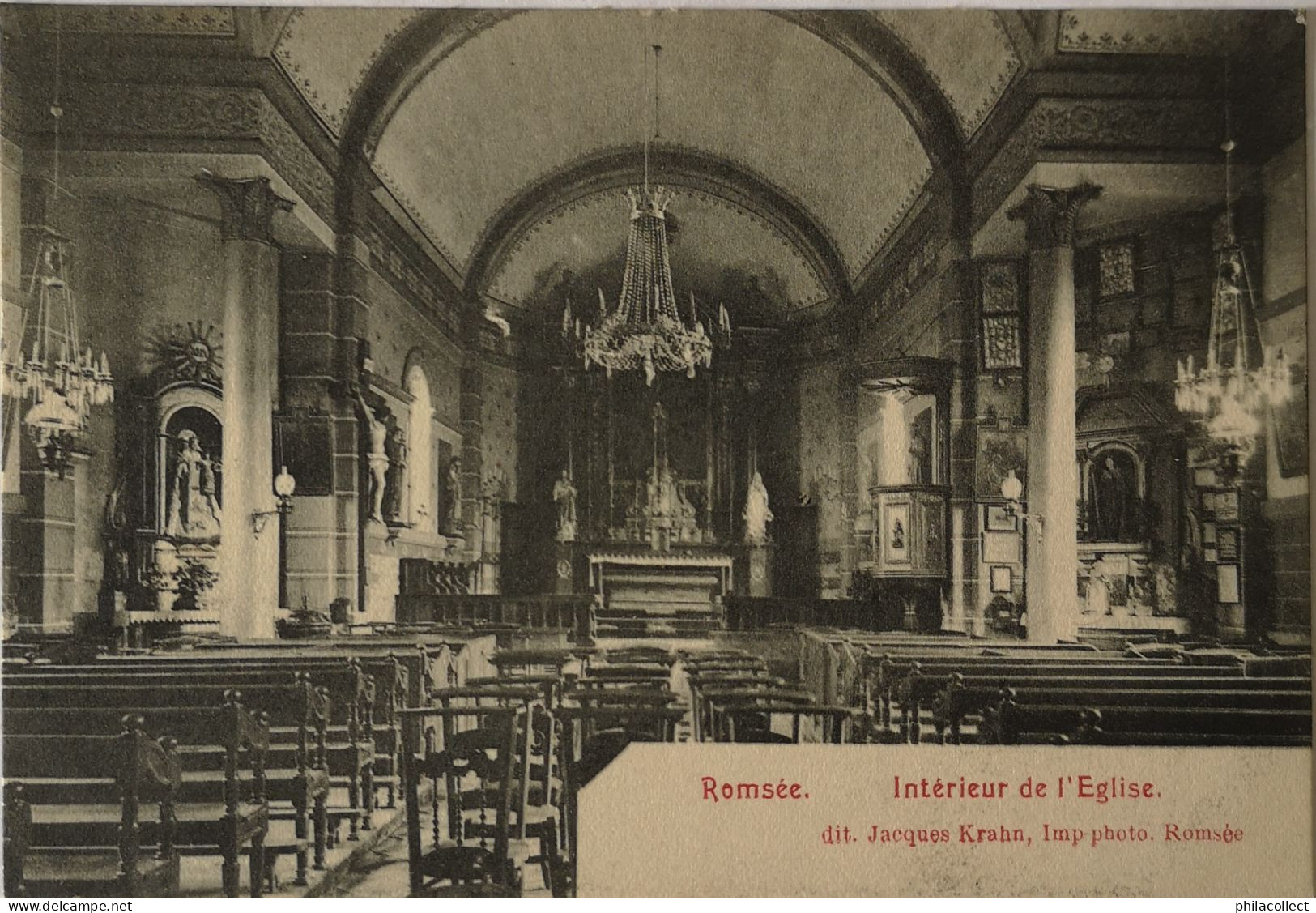 Romsee (Fleron) Interieur De L' Eglise 1910 - Fléron