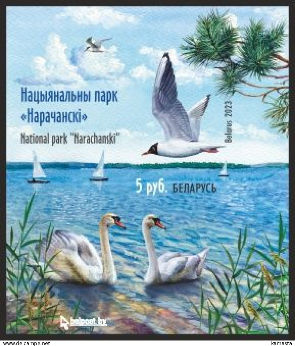 Belarus 2023 National Park “Narachanski” IMPERFORATED - Cygnes