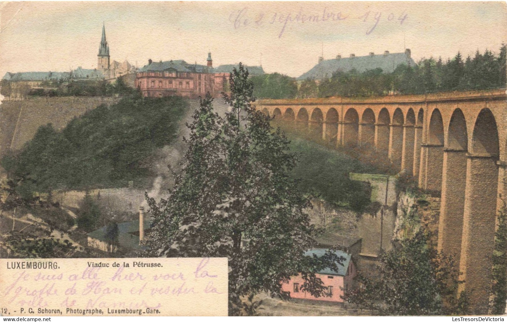 LUXEMBOURG - Luxembourg - Vallée De La Pétrusse - Colorisé - Carte Postale Ancienne - Luxemburg - Town