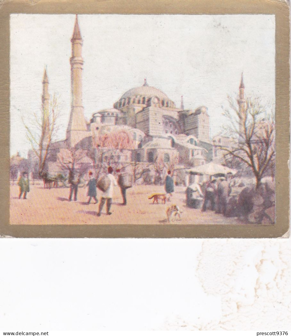 Around The Mediterranean 1926 - 20 Constantinople, St Sophie Mosque - Sarony Cigarette Card - Original Card - Large Size - Wills