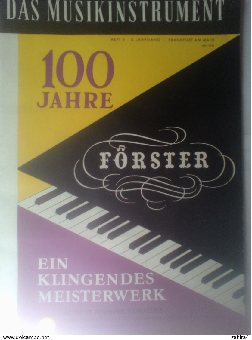 Das Musikinstrument Helf 5 X Jahrgang 100 Jahre Forster - Superbes Publicités ... - Music