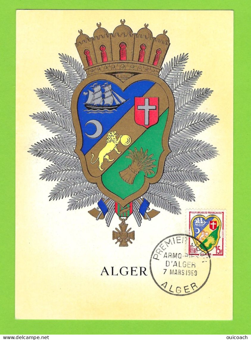 Armoiries Alger Carte-maximum 1195 - Sonstige & Ohne Zuordnung