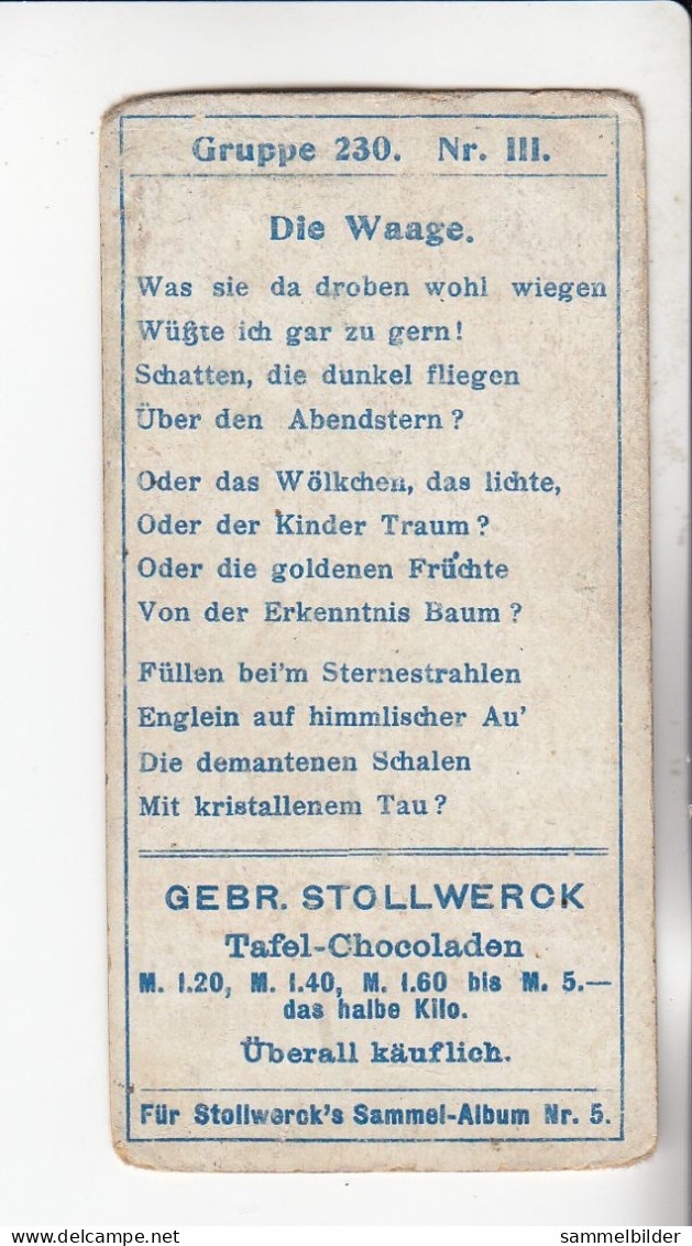 Stollwerck Album No 5 Sternbilder  Die Waage  Grp 230#3 Von 1902 - Stollwerck
